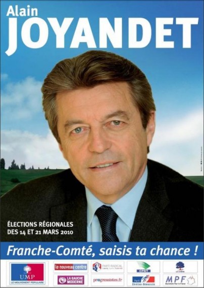 affiche d'Alain Joyandet pour les élections régionales de mars 2010