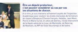 Jacques Grosperrin, Saint Patron des écoles de la 2e circonscription du Doubs
